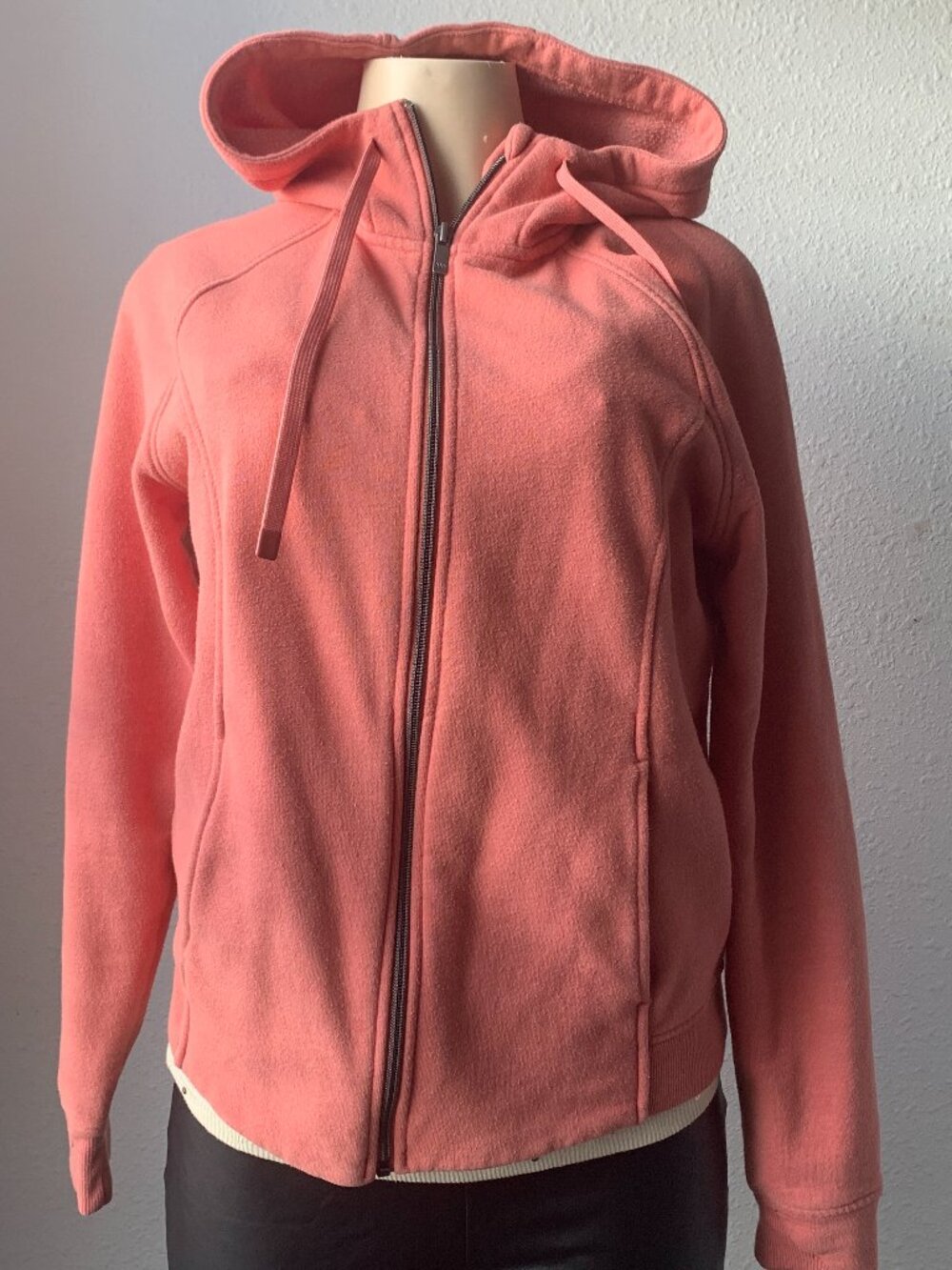 Pink Fleece Full Zip Hoodie All In Motion Womens Size S Fleece Lined Jacket